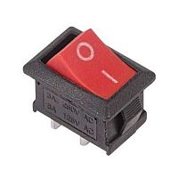 Выключатель клавишный 250В 6А (2с) ON-OFF красн. Mini (RWB-201 SC-768) | Код. 36-2111 | Rexant
